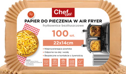 Wkład papierowy do airfryer 20x20cm -100 sztuk