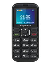 Telefon GSM Krüger&Matz KM0921 stacja dokująca, czarny, dual sim, sos