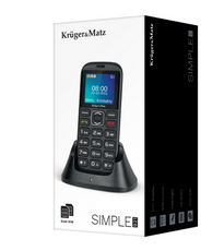 Telefon GSM Krüger&Matz KM0921 stacja dokująca, czarny, dual sim, sos