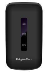 Telefon GSM Krüger&Matz KM0929.1 z klapką czarny dual sim, sos